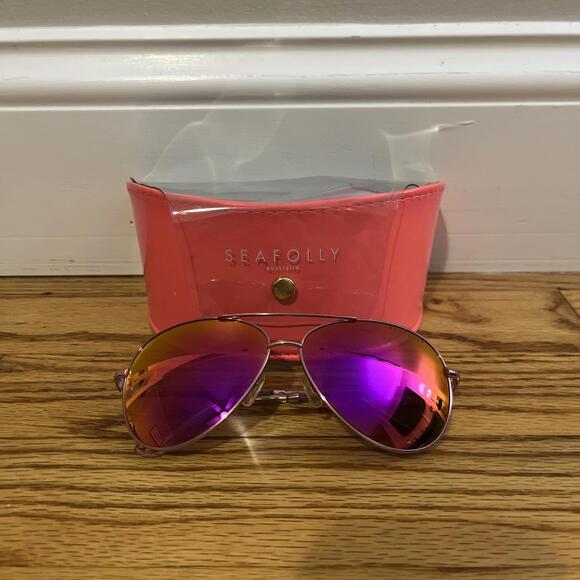 Seafolly Aviator Pink Lens Sunglasses - Picture 1 of 6